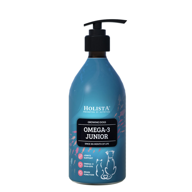 Holista Pets Omega3 Junior Olej dla szczeniąt i psów rosnących produkt  400ml