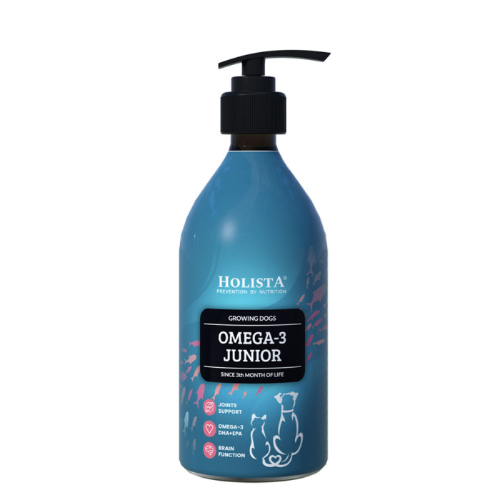 Holista Pets Omega3 Junior Olej dla szczeniąt i psów rosnących produkt  400ml