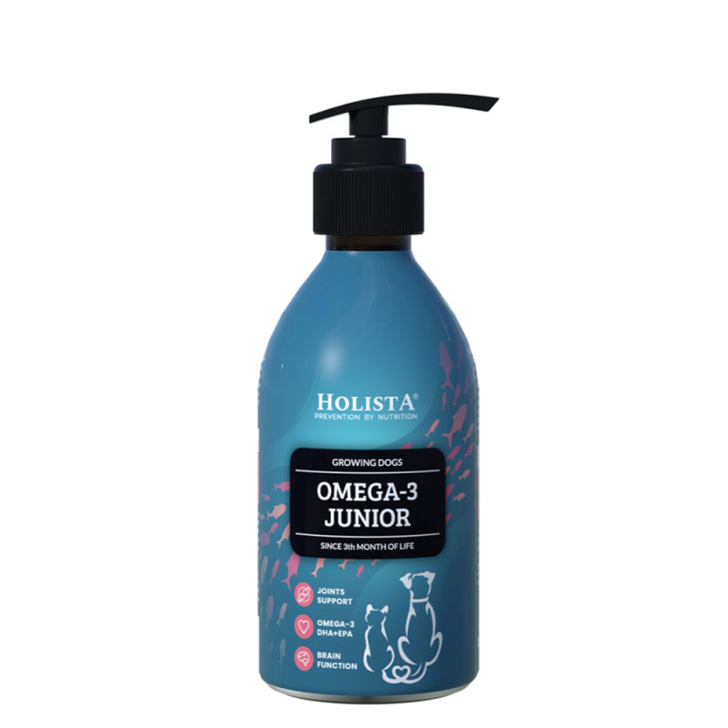 Holista Pets Omega3 Junior Olej dla szczeniąt i psów rosnących produkt  200ml