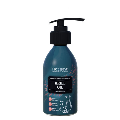 Holista Pets Krill Oil Olej z kryla dla psów i kotów Wygodna aplikacja poprzez pompkę produkty  100ml