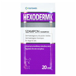 Eurowet Hexoderm-k Szampon dermatologiczny dla psów i kotów Saszetka 20ml