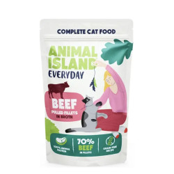Animal Island Szarpane Fileciki z Wołowiny w Rosole mokra karma dla kota 85g