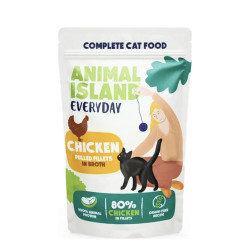 Animal Island Szarpane Fileciki z Kurczaka w Rosole mokra karma dla kota 85g