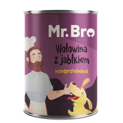 Mr. Bro Wołowina z Jabłkiem 800g karma mokra dla psa