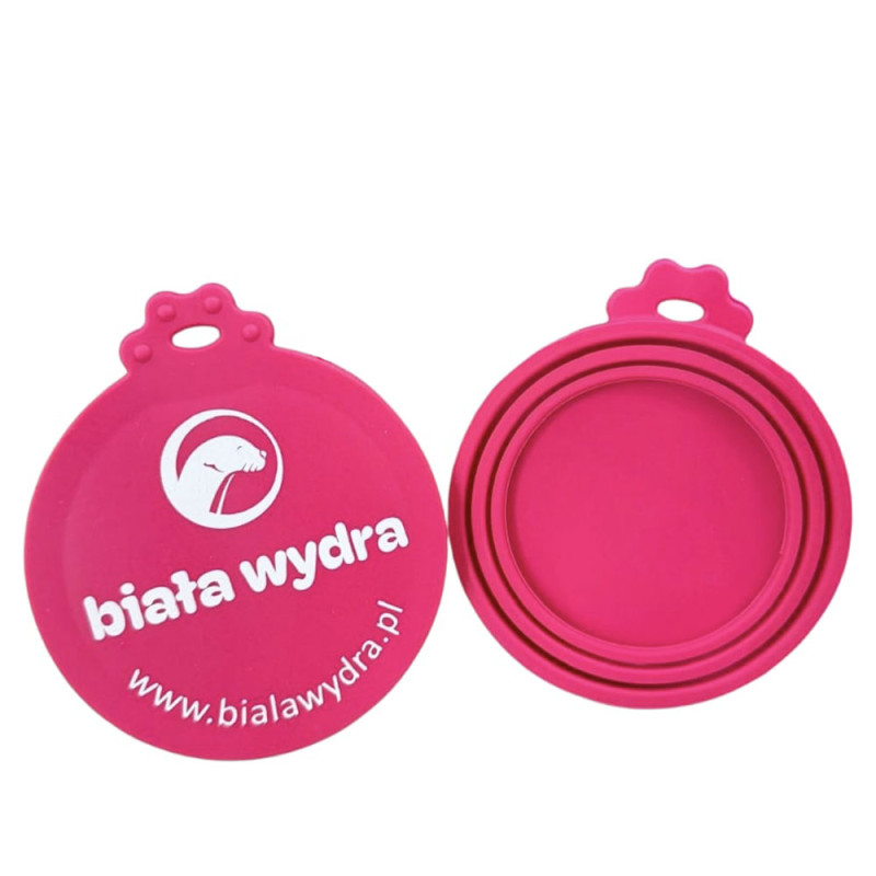 Biała Wydra Silikonowa pokrywka na puszkę