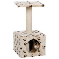 Trixie Drapak z domkiem Junior 60cm beż/łapki