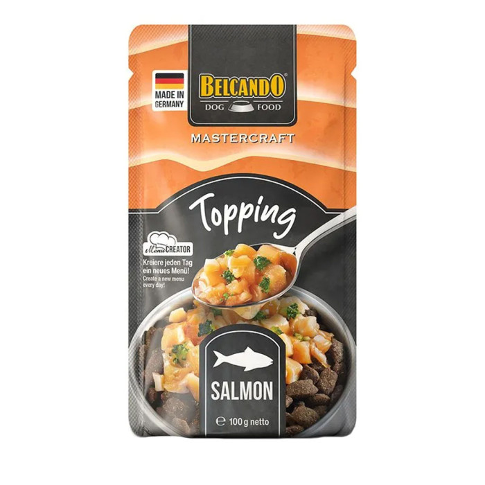 Belcando Mastercraft Topping Polewa do suchej karmy dla psów łosoś z brokułami 100g