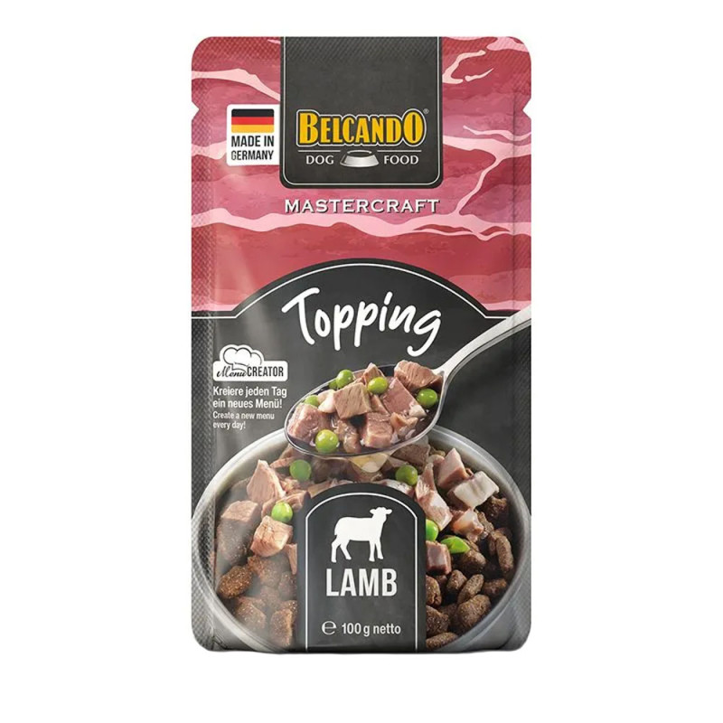Belcando Mastercraft Topping Polewa do suchej karmy dla psów jagnięcina z groszkiem 100g