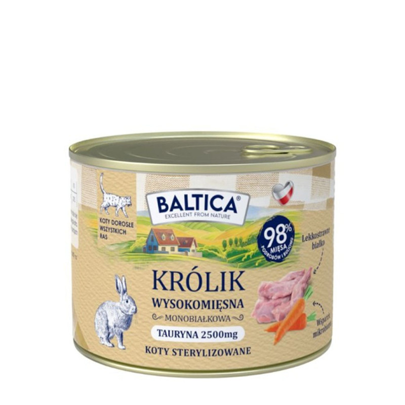 Baltica Królik karma mokra dla kota 185g