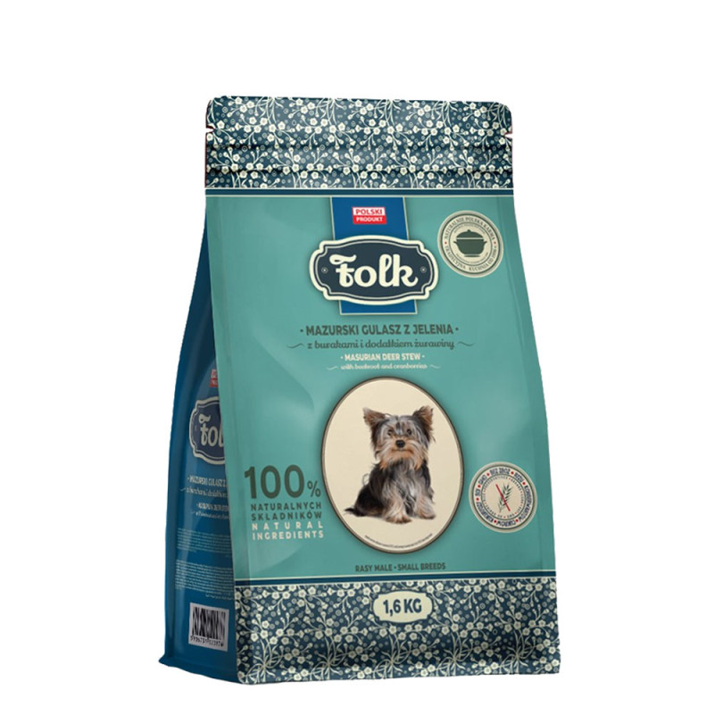 FOLK MINI Mazurski gulasz z jelenia z burakami i dodatkiem żurawiny 1,6kg