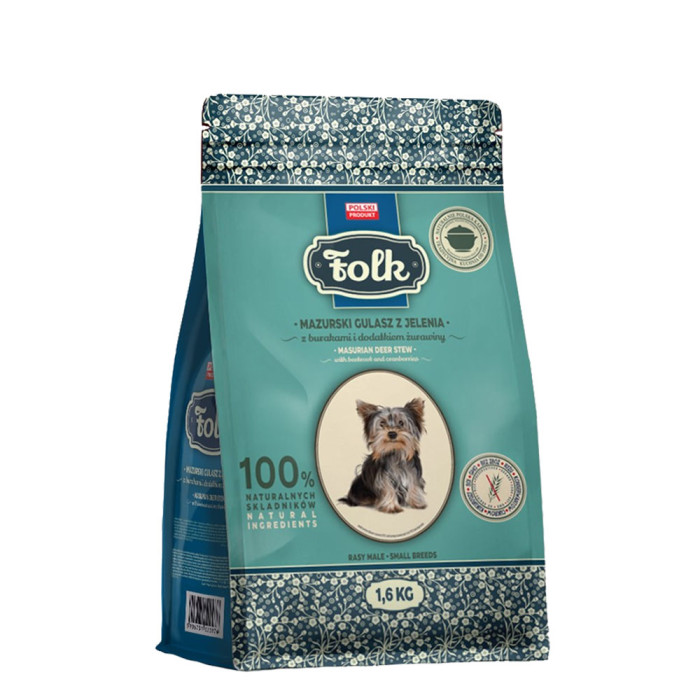 FOLK MINI Mazurski gulasz z jelenia z burakami i dodatkiem żurawiny 1,6kg