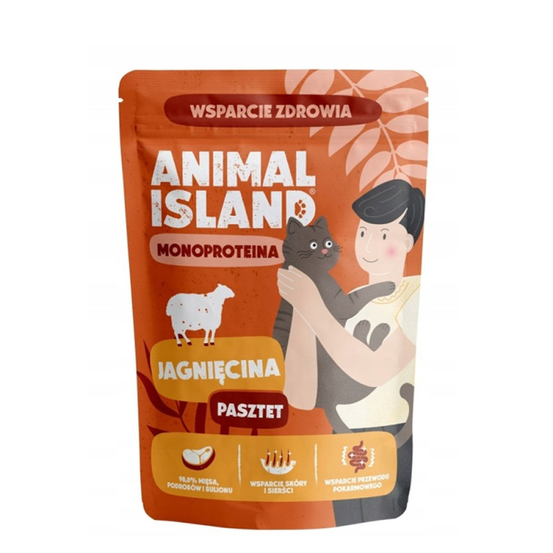 Animal Island Monoproteinowa Jagnięcina mokra karma dla kota 100g