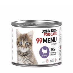 John Dog Kocięta indyk 99 Menu - karma mokra dla kotów 200g