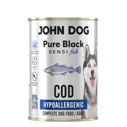 John Dog Pure Black Sensi Dorsz 400g - mokra karma monobiałkowa dla psa