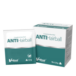 Vetfood Anti Hairball (10x2,6g) Skuteczne wsparcie trawienia i wydalania kul włosowych