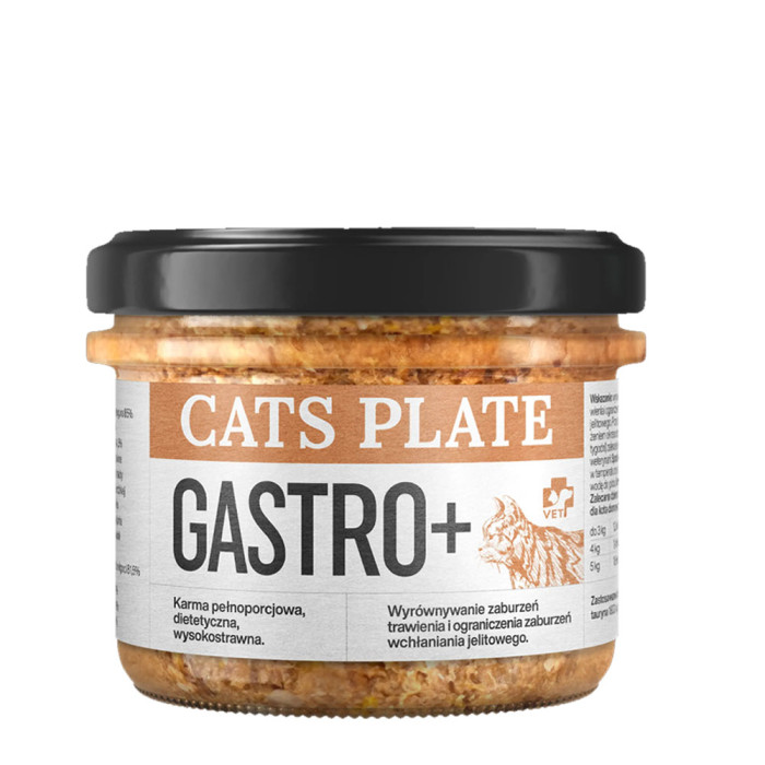 Cats Plate Vet Gastro+  karma mokra dla kota 180g