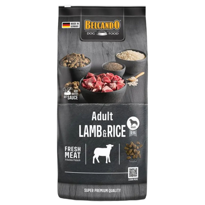 Belcando Adult Lamb & Rice Sucha karma 12,5 kg dla psów wrażliwych o normalnej aktywności M-XL