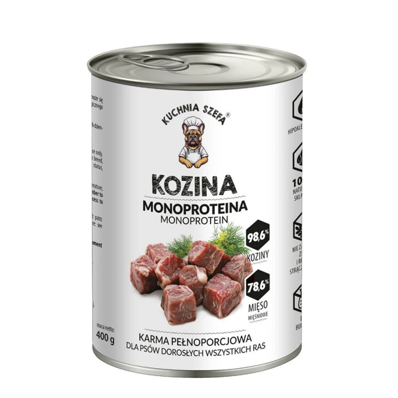 Kuchnia Szefa mokra karma dla psa kozina 400g