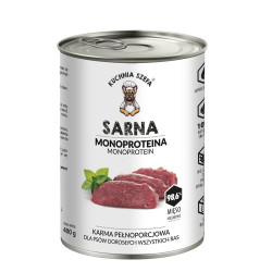 Kuchnia Szefa mokra karma dla psa sarna 400g