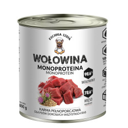 Kuchnia Szefa mokra karma dla psa wołowina 800g