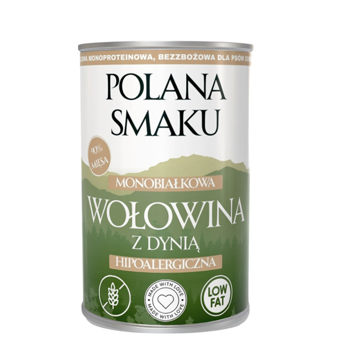 Polana Smaku Wołowina z dynią mokra karma dla psa 400g