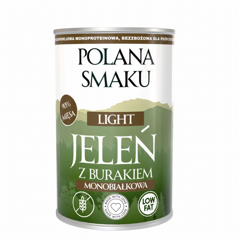 Polana Smaku Light Jeleń z burakiem mokra karma dla psa 400g