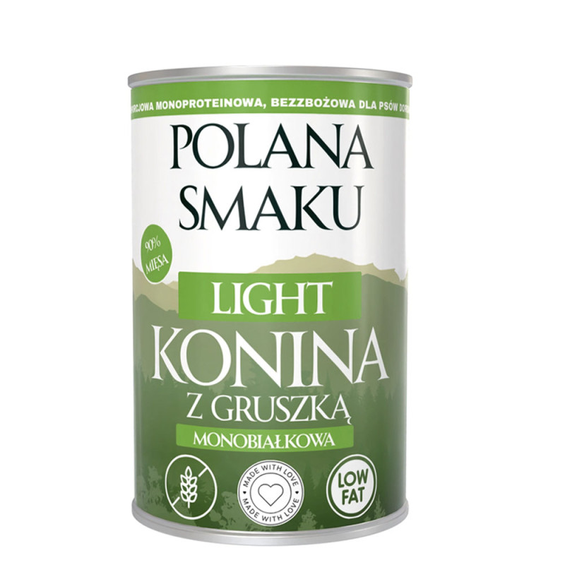 Polana Smaku Light Konina z gruszką mokra karma dla psa 400g