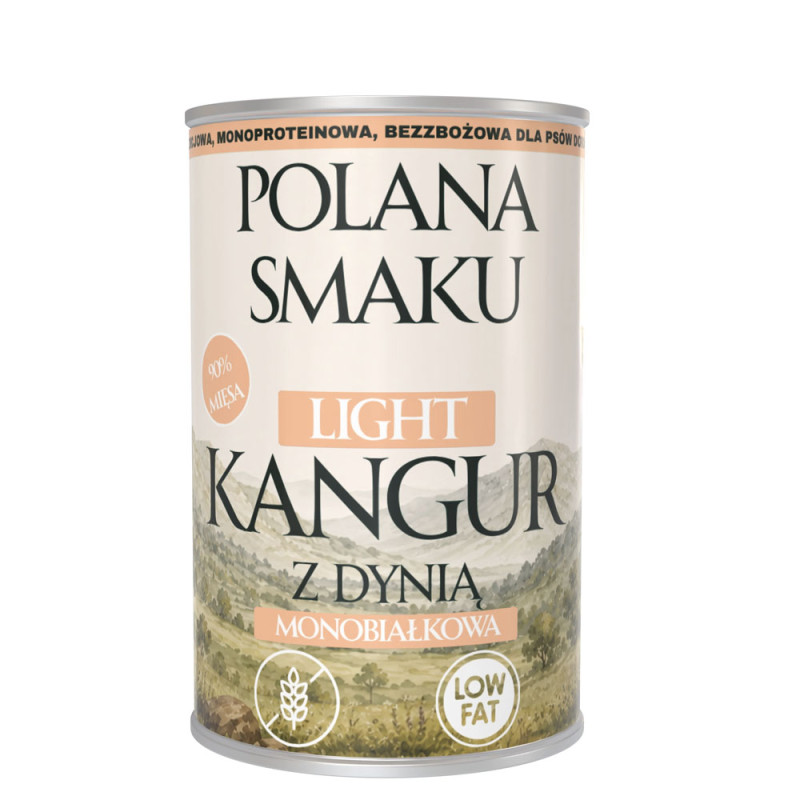 Polana Smaku Light Kangur z Dynią mokra karma dla psa 400g