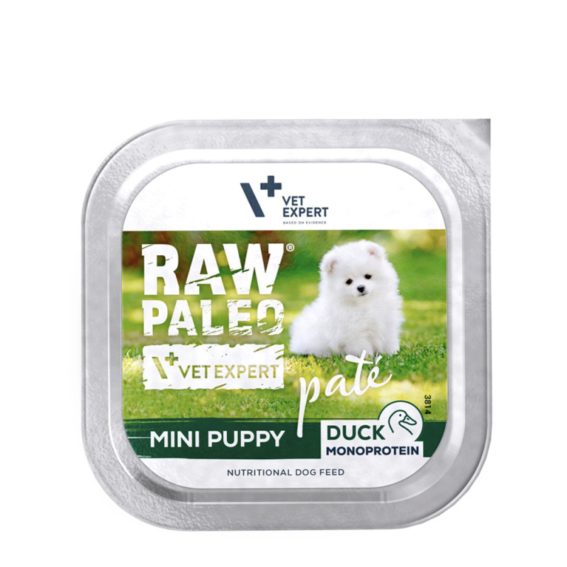 Raw Paleo Pate Mini mokra karma dla szczeniąt Kaczka 150g