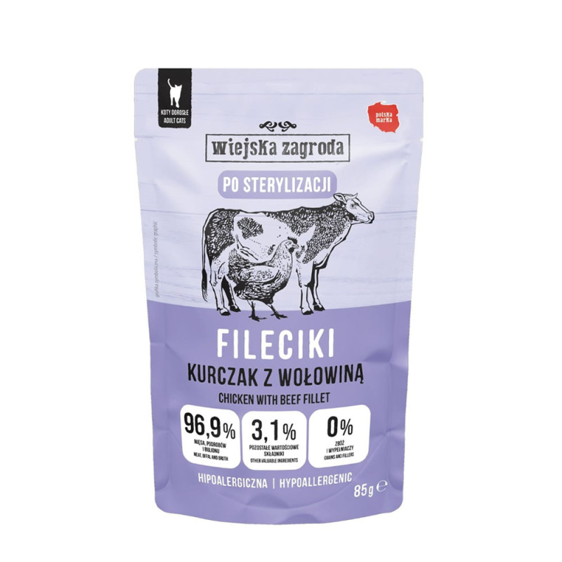 Wiejska Zagroda Filet Kurczak z wołowiną 85g saszetka