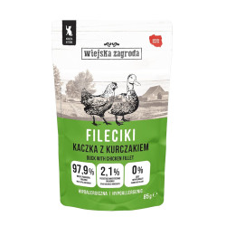 Wiejska Zagroda Filet Kaczka z Kurczakiem 85g kociak saszetka