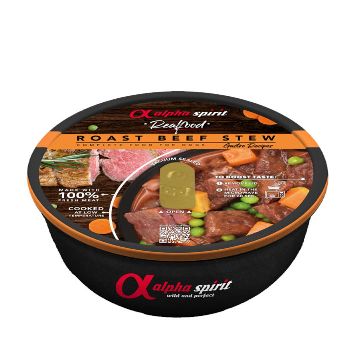 Alpha Spirit Karma mokra dla psa Real Food Gulasz Wołowina 280g