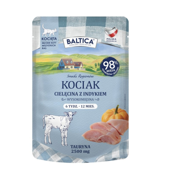 Baltica KOCIAK Cielęcina z indykiem 100g saszetka
