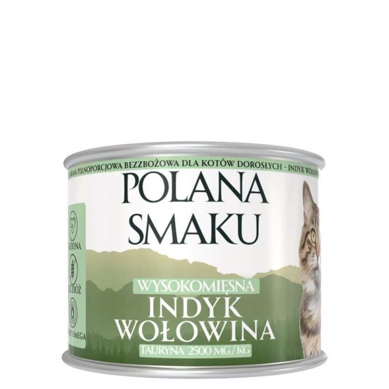 Polana Smaku Indyk i Wołowina 200g karma dla kota