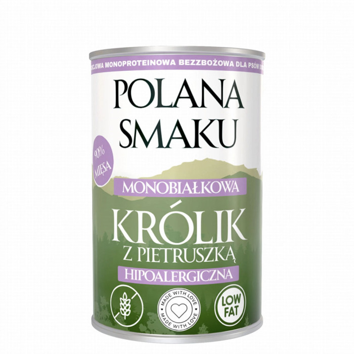Polana Smaku Królik z pietruszką 400g dla psa