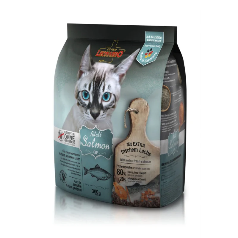 Leonardo Adult Salmon Gf Sucha karma dla kotów z nietolerancją pokarmową 300g