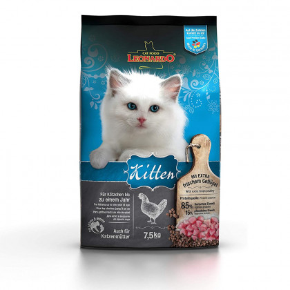 Leonardo Kitten Sucha karma dla kociąt do pierwszego roku życia z drobiem produkt  7,5kg