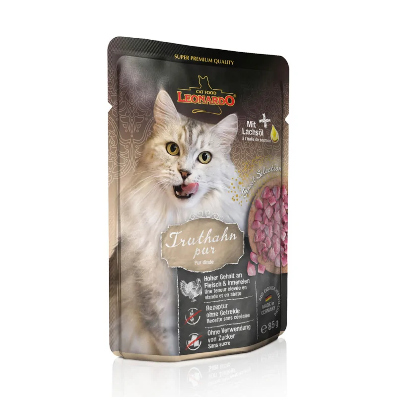 Leonardo Mokra karma dla kotów o smaku indyka znakomity smak produkt 85g