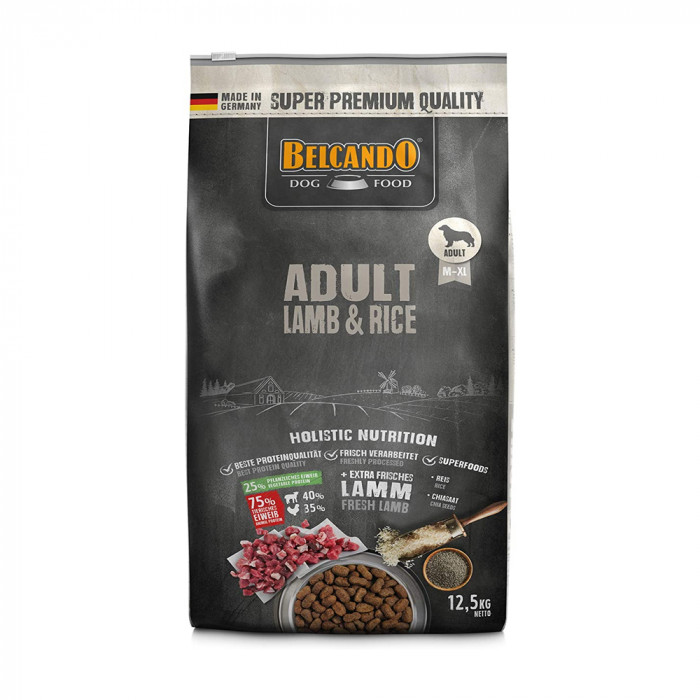 Belcando Adult Lamb & Rice jagni臋cina z ry偶em worek 12,5 kg dla ps贸w wra偶liwych