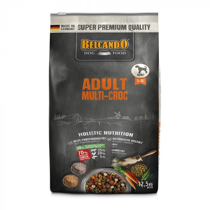 Belcando Adult Multi-Croc sucha karma 12,5 kg z chrupkami dla ps贸w wszystkich ras