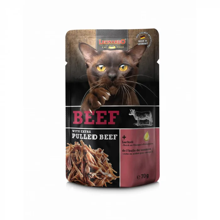Leonardo Mokra karma dla kotów wołowina z szarpaną wołowiną 70g