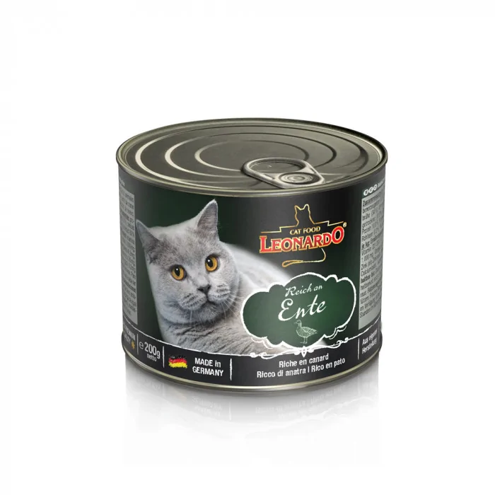 Leonardo Quality Selection Mokra karma dla kotów bogata w kaczkę 200g