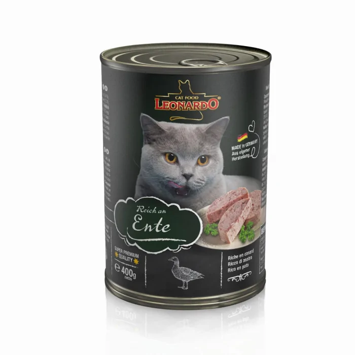 Leonardo Quality Selection Mokra karma dla kotów bogata w kaczkę, znakomity smak produkt 400g