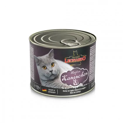 Leonardo Quality Selection Mokra karma dla kotów bogata w mięso z królika produkt 200g