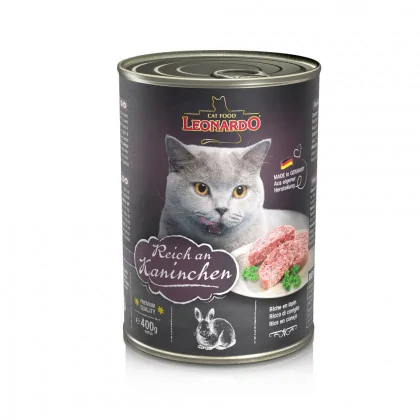 Leonardo Quality Selection Mokra karma dla kotów bogata w mięso z królika produkt 800g