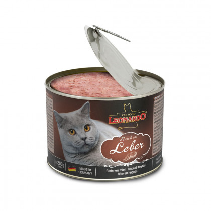 Leonardo Quality Selection Mokra karma dla kotów bogata w wątróbkę  wysoka jakość mięsa produkt 200g