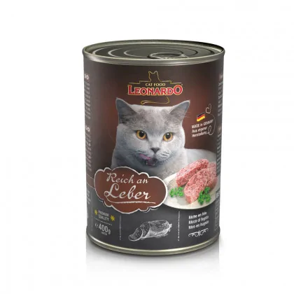 Leonardo Quality Selection Mokra karma dla kotów bogata w wątróbkę produkt 400g