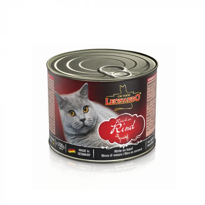 Leonardo Quality Selection Mokra karma dla kotów bogata w wołowinę 200g