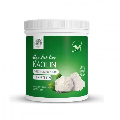 Pokusa RawDietLine Kaolin Glinka kaolinowa dla psów i kotów 200g Pokusa RawDietLine Kaolin Glinka kaolinowa dla psów i kotów produkt 200g
